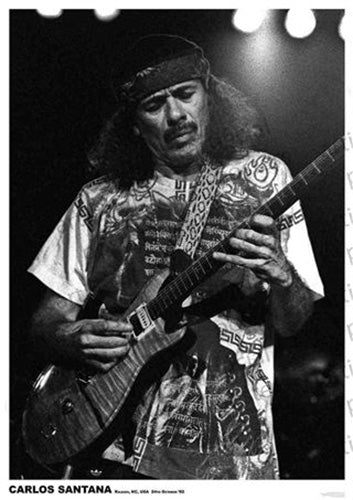 Carlos Santana - Raleigh USA 1992 Poster