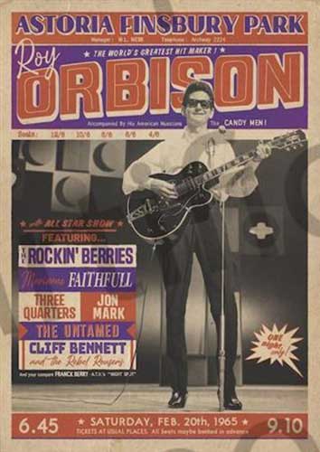 Roy Orbison - Astoria Finsbury Park 1965 Poster