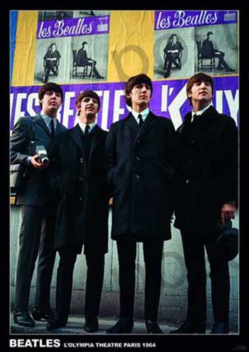 Beatles - L'Olympia Theatre Paris 1964 Poster