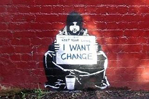 Banksy - I Want Change Poster