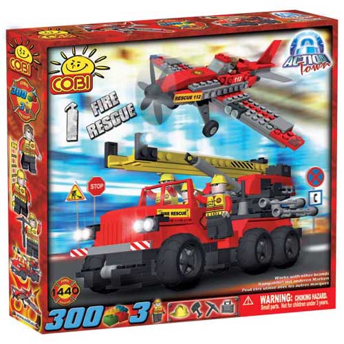 Action Town - 300 Piece Fire Rescue Construction Set