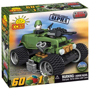 Small Army - 60 Piece Alpha Military Vehicle Construction Set