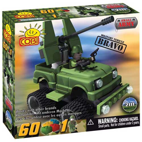 Small Army - 60 Piece Bravo Military Vehicle Construction Set