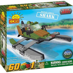 Small Army - 60 Piece Shark Military Vehicle Construction Set