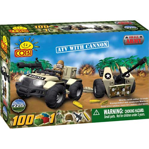 Small Army - 100 Piece ATV with Cannon Military Vehicle Construction Set