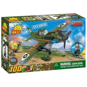 Small Army - 100 Piece Invader Plane Military Aircraft Construction Set