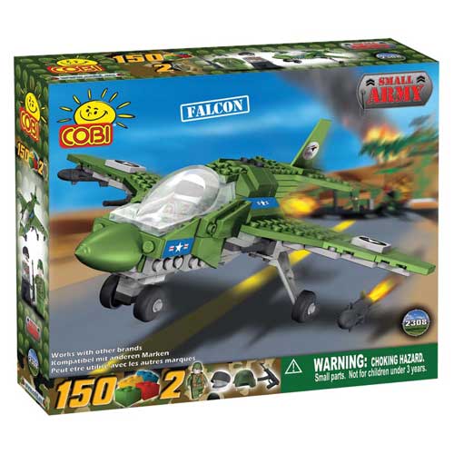 Small Army - 150 Piece Falcon Plane Military Aircraft Construction Set