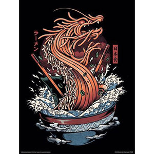 Ilustrata - Dragon Ramen 30 x 40cm Art Print