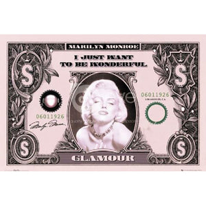 Marilyn Monroe - Pink Dollar Bill Poster