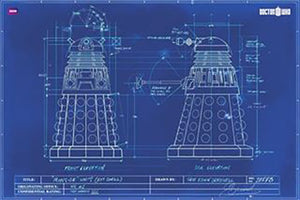 Doctor Who - Dalek Blue Print Poster