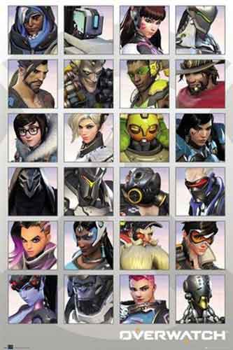 Overwatch - Character Portraits Poster