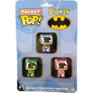 Batman (Comics) - Pink, Green & Blue US Exclusive Pocket Pop! Vinyl Figures - Set of 3