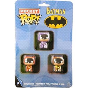 Batman (Comics) - Brown, Purple & Orange US Exclusive Pocket Pop! Vinyl Figures - Set of 3