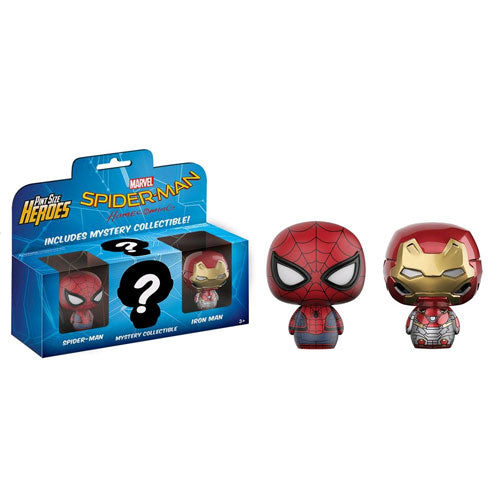 Spider-Man: Homecoming - Spider-Man Homemade Suit, Iron Man & Mystery Pint Size Heroes Figurine - Set of 3