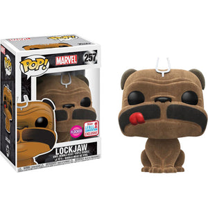 Marvel Comics - Lockjaw Flocked (NYCC 2017) US Exclusive Pop! Vinyl Figure