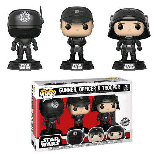 Star Wars - Death Star Gunner, Officer & Trooper US Exclusive Pop! Vinyl Figure - Set of 3