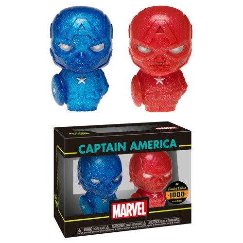 Marvel Comics - Captain America (Red & Blue) XS Hikari Figures - Set of 2