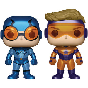 DC Comics - Blue Beetle & Booster Gold Metallic US Exclusive Pop! Vinyl Figure - Set of 2