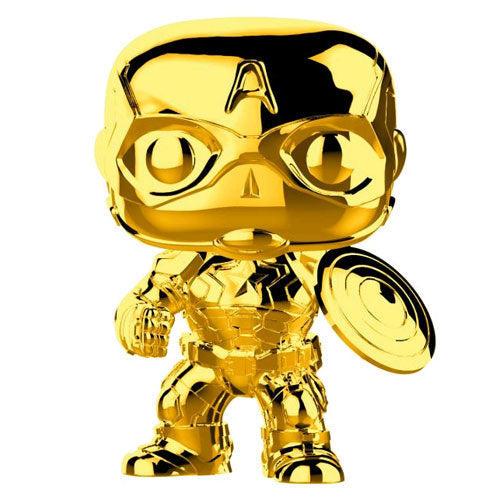 Marvel Studios 10th Anniversary - Captain America Gold Chrome Pop! Vinyl Figure