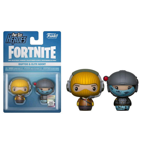 Fortnite - Raptor & Elite Agent Pint Size Hero Figurine - Set of 2