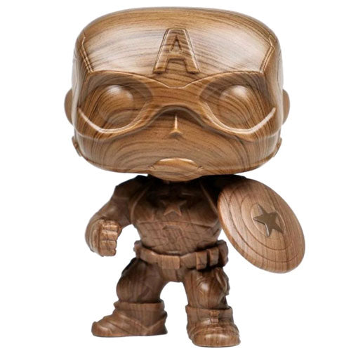 Marvel Comics - Captain America Wood Deco US Exclusive Pop! Vinyl Figure