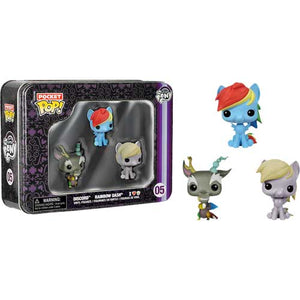 My Little Pony - Discord, Rainbow Dash & Derpy Pocket Pop! Figures Tin - Set of 3