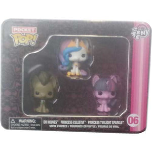 My Little Pony - Whooves, Celestia & Twilight Pocket Pop! Figures Tin - Set of 3