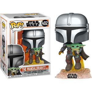 Star Wars: The Mandalorian - Mandalorian with the Child Jetpack Flying Pop! Vinyl Figure