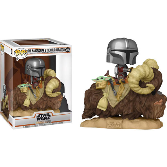 Star Wars: The Mandalorian - Mandalorian and the Child on Bantha Pop! Deluxe Vinyl Figure