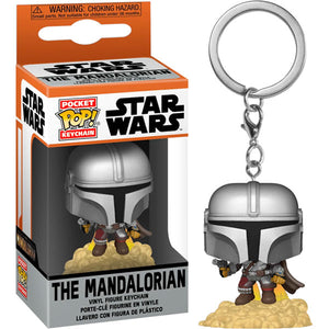 Star Wars: The Mandalorian - Mandalorian with Blaster Pocket Pop! Keychain