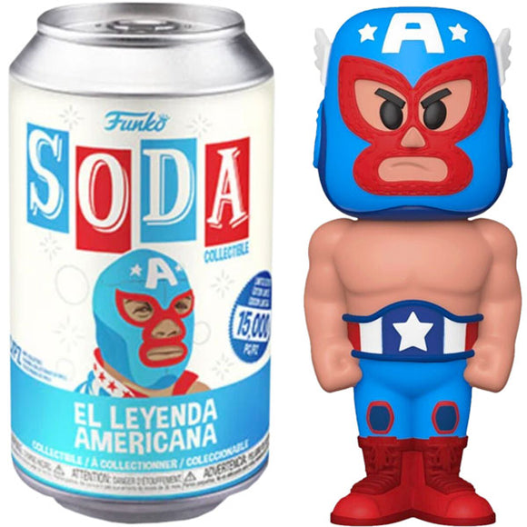 Marvel Lucha Libre - El Leyenda Americana Vinyl Figure in Soda Can