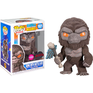 Godzilla vs Kong - Kong with Battle Axe Flocked US Exclusive Pop! Vinyl Figure