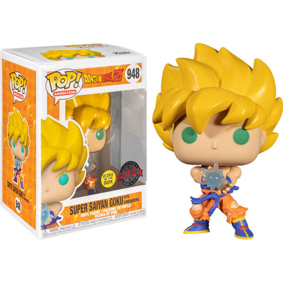 Dragon Ball Z - Super Saiyan Goku with Kamehameha Wave Glow US Exclusive Pop! Vinyl Figure