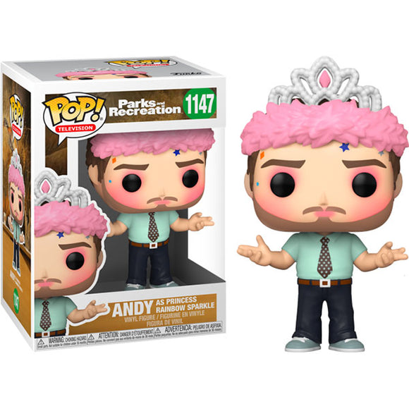 Parks and Recreation - Andy Princess Rainbow Sparkle Pop! Vinyl Figure