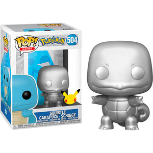 Pokemon - Squirtle Silver Meetallic 25th Anniversary US Exclusive Pop! Vinyl Figure