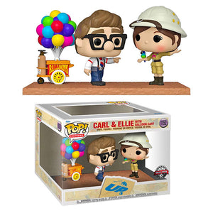 Up (2009) - Carl & Ellie with Balloon Cart US Exclusive Pop! Moment Vinyl Figure Set