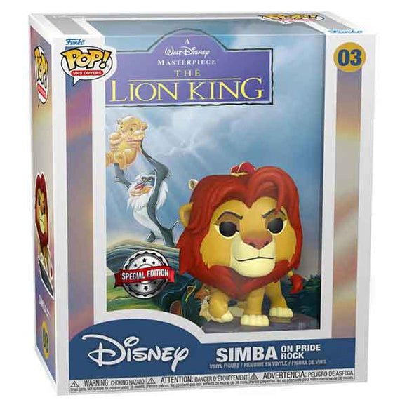 The Lion King (1994) - Simba on Pride Rock US Exclusive Pop! Cover Vinyl Figure Set