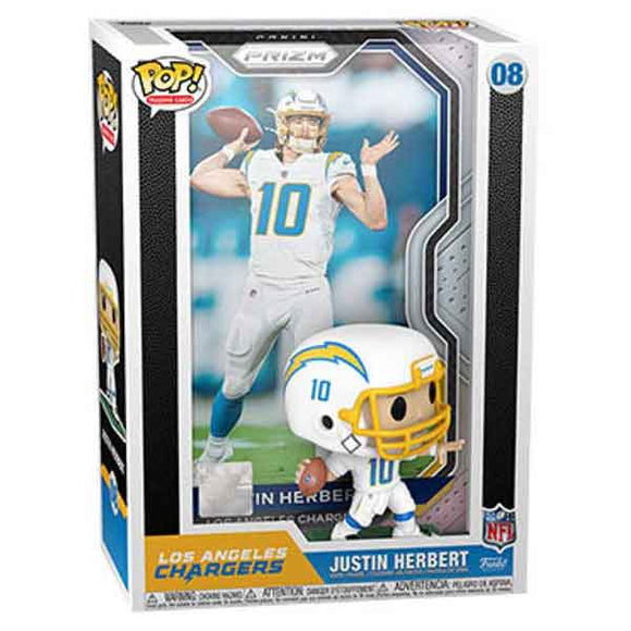 NFL (American Football) - Justin Herbert Pop! Trading Card Deluxe Vinyl Figure