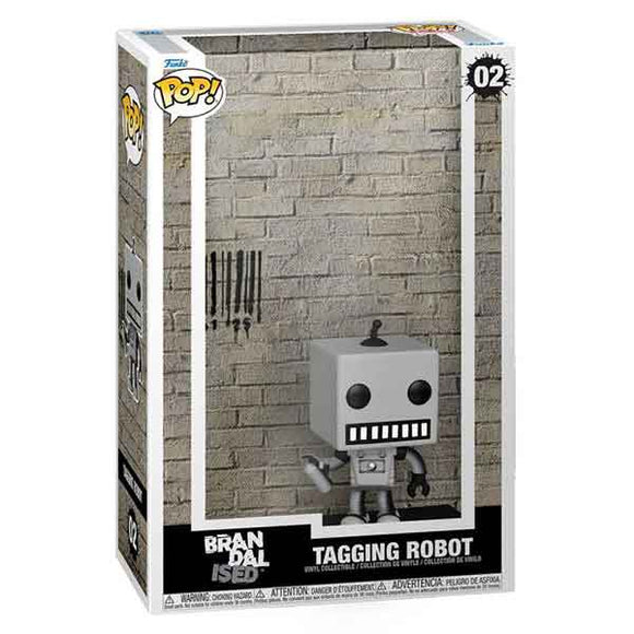 Brandalised Banksy - Tagging Robot Pop! Art Cover Deluxe Vinyl Figure