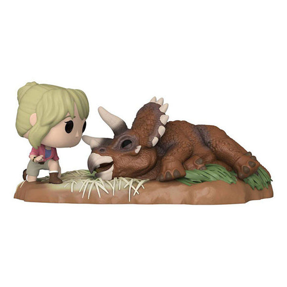 Jurassic Park - Dr. Sattler with Triceratops US Exclusive Pop! Moment Vinyl Figure Set