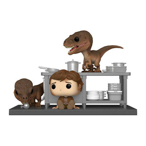 Jurassic Park - Tim Murphy with Velociraptors US Exclusive Pop! Moment Vinyl Figure Set