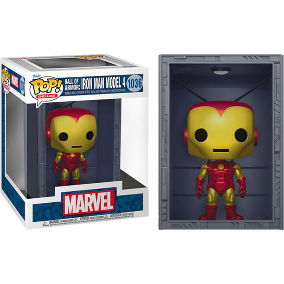 Marvel Comics - Hall of Armor: Iron Man Model 4 Metallic US Exclusive Pop! Deluxe Vinyl Figure