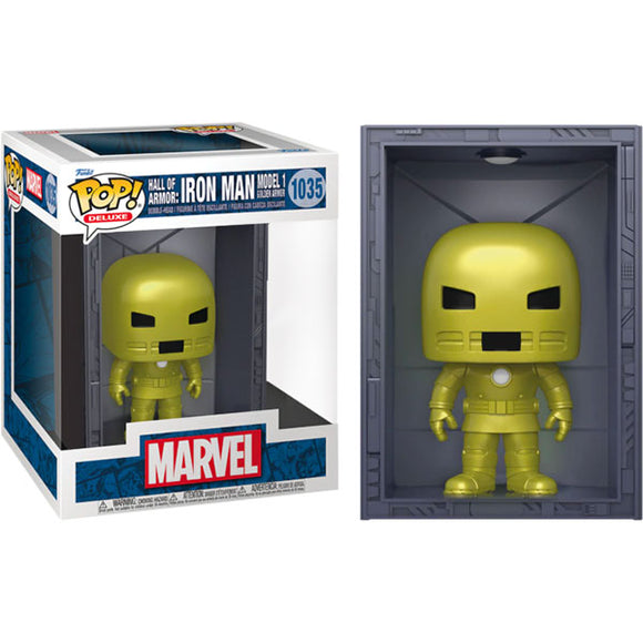 Marvel Comics - Hall of Armor: Iron Man Model 1 Golden Armor Metallic Pop! Deluxe Vinyl Figure