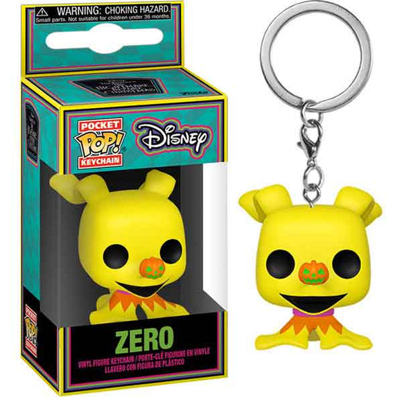 The Nightmare Before Christmas - Zero Black Light Pocket Pop! Keychain