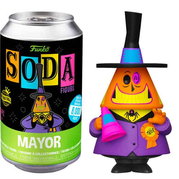 The Nightmare Before Christmas - Mayor Black Light Vinyl Figure in Soda Can