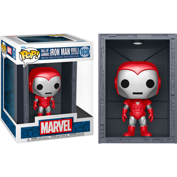 Marvel Comics - Hall of Armor: Iron Man Model 8 Silver Centurian Metallic Pop! Deluxe Vinyl Figure