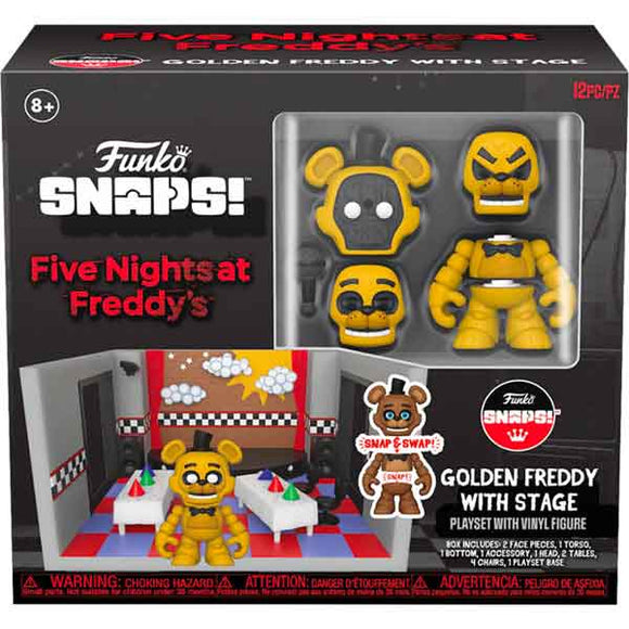 Five Nights at Freddy's - Gold Freddy with Stage Snaps! Playset