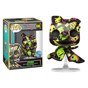 The Nightmare Before Christmas - Zero Black Light (Artist) Pop! Vinyl Figure with Protector