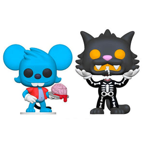 The Simpsons: Treehouse of Horror - Itchy & Scratchy (Skeleton) Pop! Vinyl Figures - Set of 2