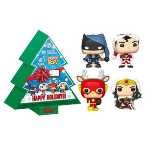 DC Comics - Holiday Tree Box US Exclusive Pocket Pop! Mini Vinyl Figures - Set of 4